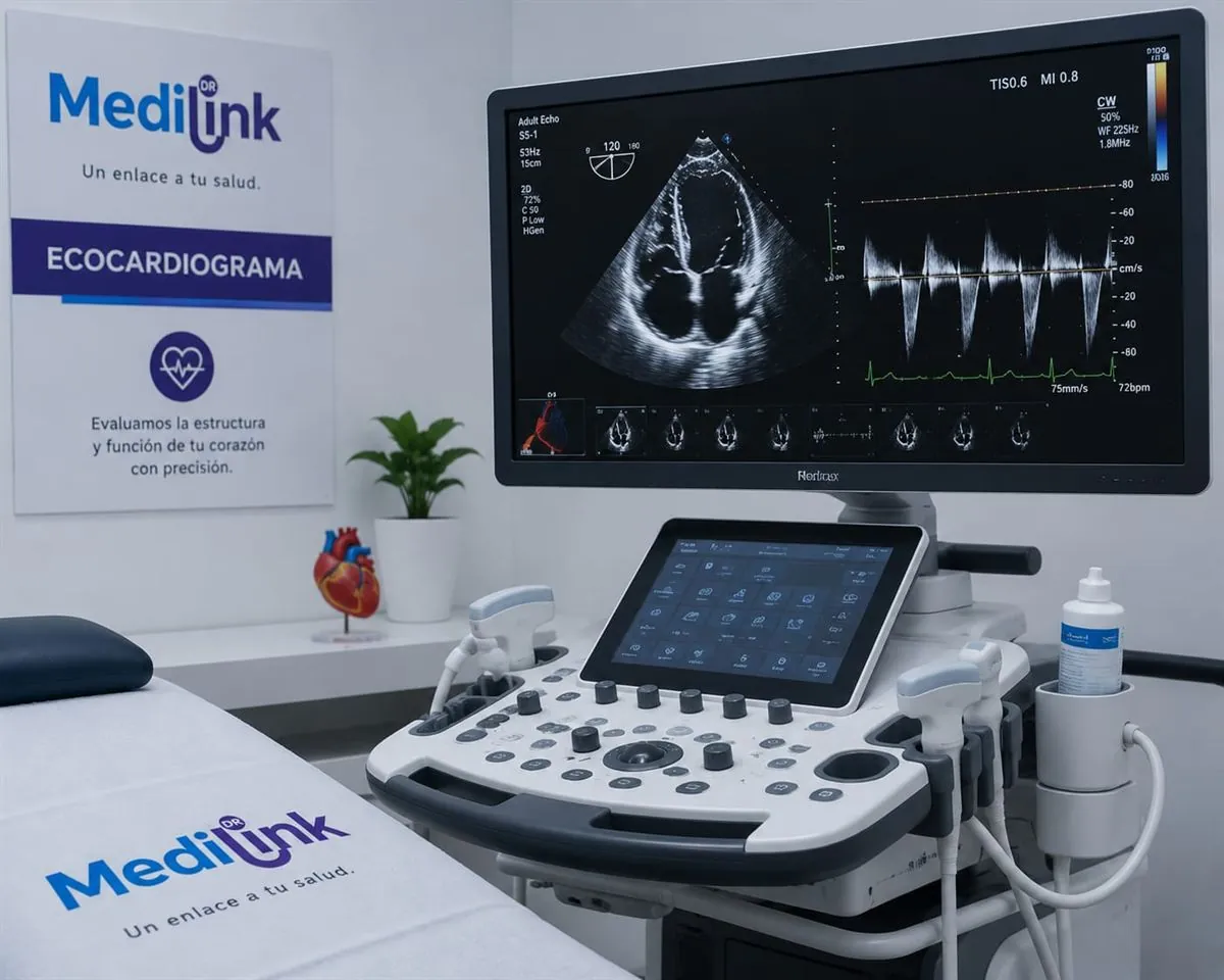 Estudio de ecocardiograma en MediLink DR